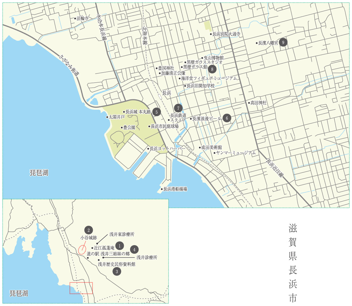 滋賀県長浜市ぶらりマップ